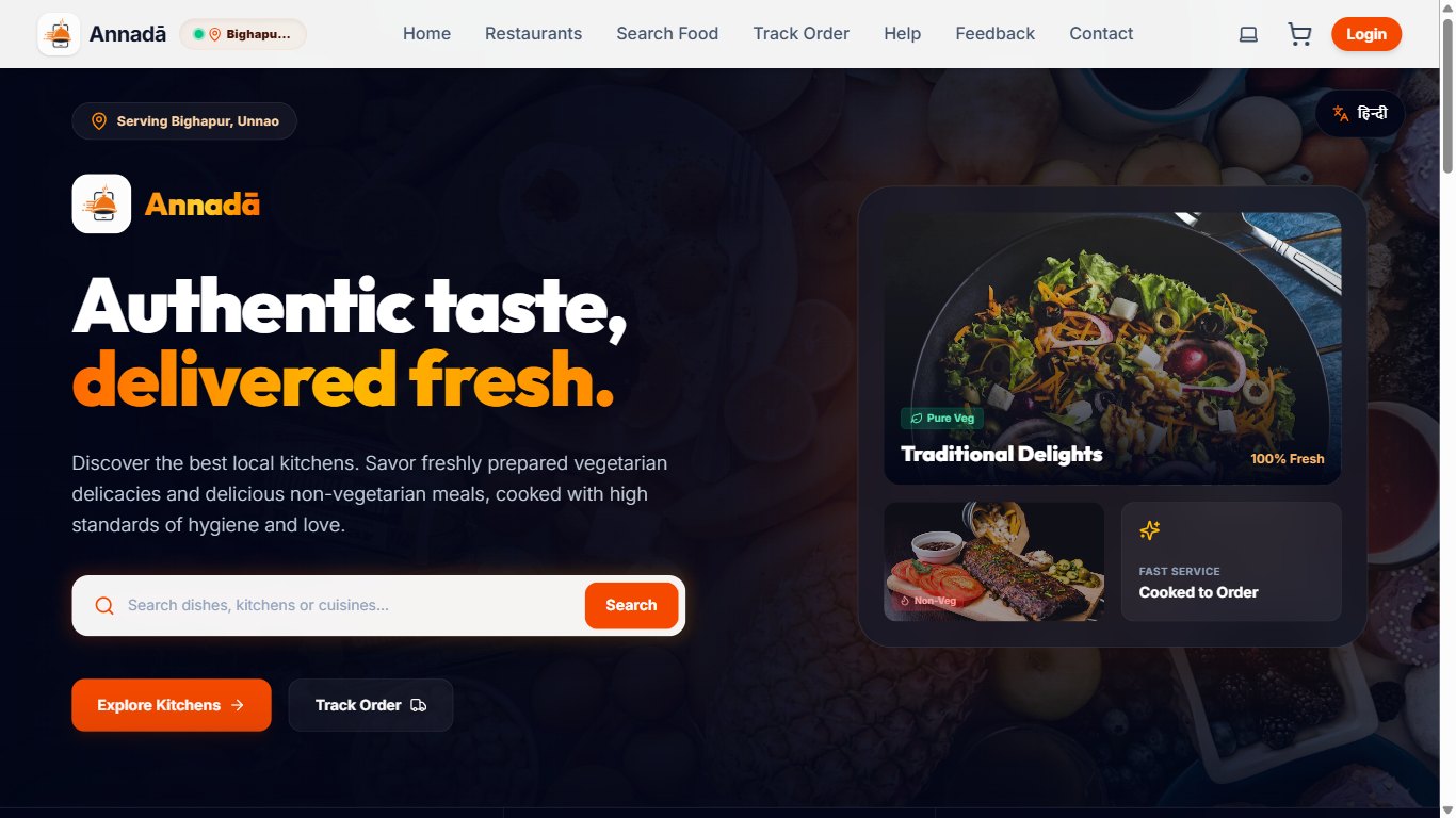 Annada local food ordering project